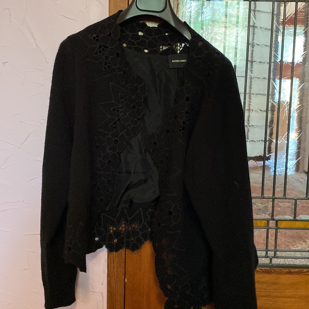 NWT Rachel Comey black open front cardigan sz L